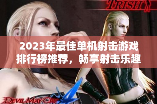 2023年最佳单机射击游戏排行榜推荐，畅享射击乐趣