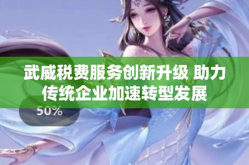 武威税费服务创新升级 助力传统企业加速转型发展