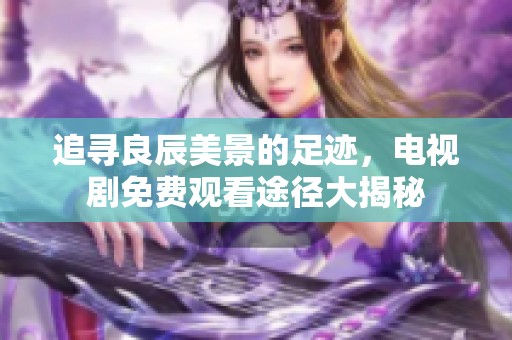 追寻良辰美景的足迹，电视剧免费观看途径大揭秘