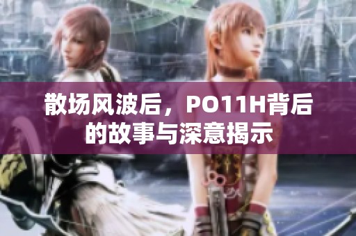 散场风波后，PO11H背后的故事与深意揭示