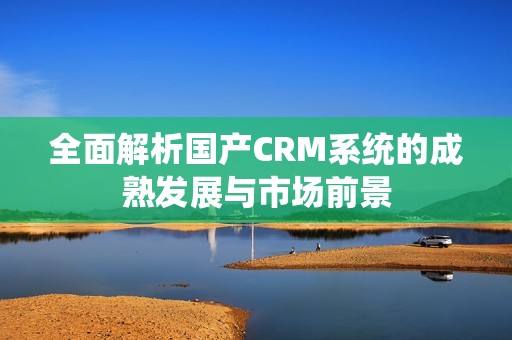 全面解析国产CRM系统的成熟发展与市场前景