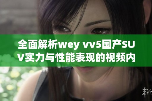 全面解析wey vv5国产SUV实力与性能表现的视频内容