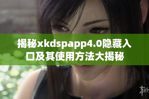 揭秘xkdspapp4.0隐藏入口及其使用方法大揭秘