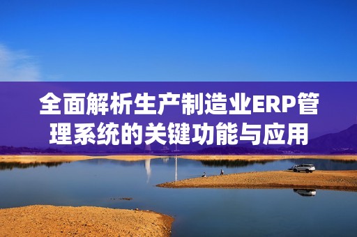 全面解析生产制造业ERP管理系统的关键功能与应用