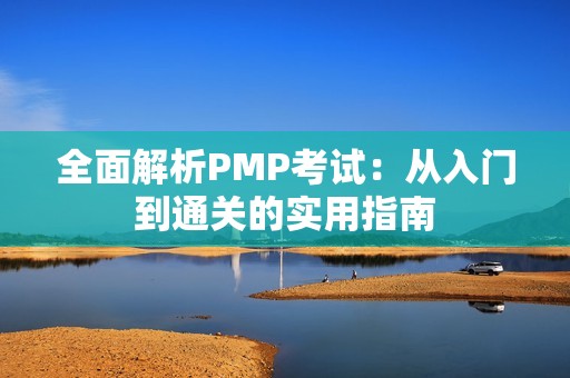 全面解析PMP考试：从入门到通关的实用指南