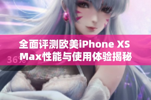 全面评测欧美iPhone XS Max性能与使用体验揭秘