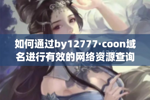 如何通过by12777·coon域名进行有效的网络资源查询