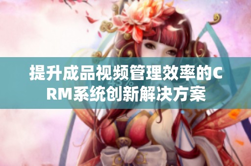 提升成品视频管理效率的CRM系统创新解决方案