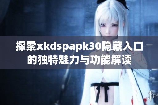 探索xkdspapk30隐藏入口的独特魅力与功能解读