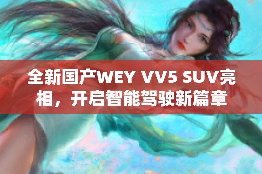 全新国产WEY VV5 SUV亮相，开启智能驾驶新篇章