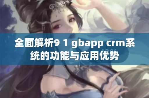 全面解析9 1 gbapp crm系统的功能与应用优势