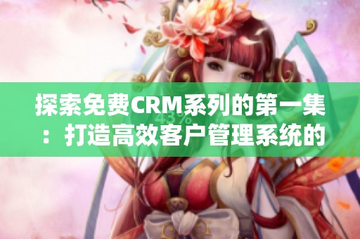 探索免费CRM系列的第一集：打造高效客户管理系统的秘诀