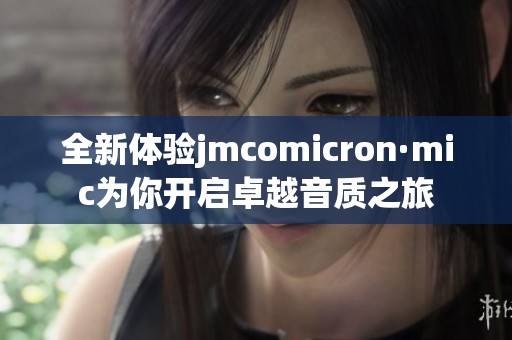 全新体验jmcomicron·mic为你开启卓越音质之旅