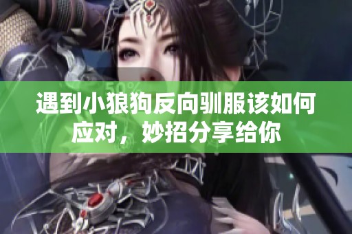 遇到小狼狗反向驯服该如何应对，妙招分享给你