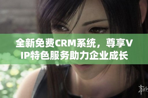 全新免费CRM系统，尊享VIP特色服务助力企业成长