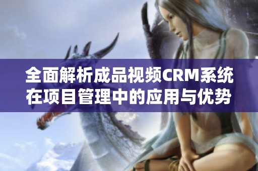 全面解析成品视频CRM系统在项目管理中的应用与优势