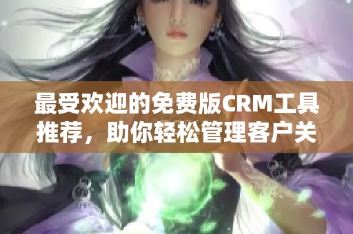 最受欢迎的免费版CRM工具推荐，助你轻松管理客户关系