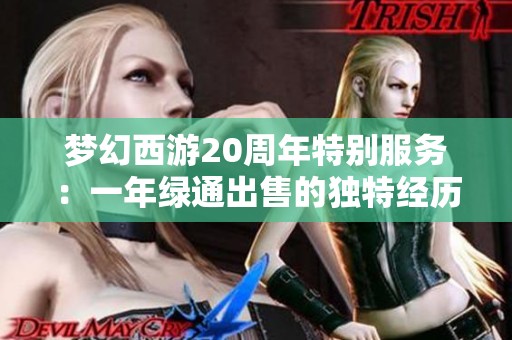 梦幻西游20周年特别服务：一年绿通出售的独特经历