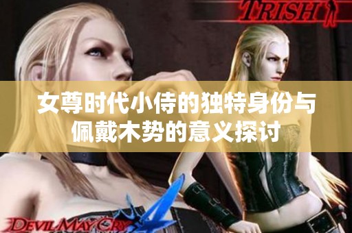 女尊时代小侍的独特身份与佩戴木势的意义探讨