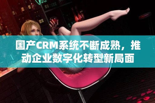 国产CRM系统不断成熟，推动企业数字化转型新局面