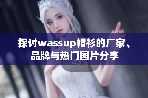 探讨wassup帽衫的厂家、品牌与热门图片分享