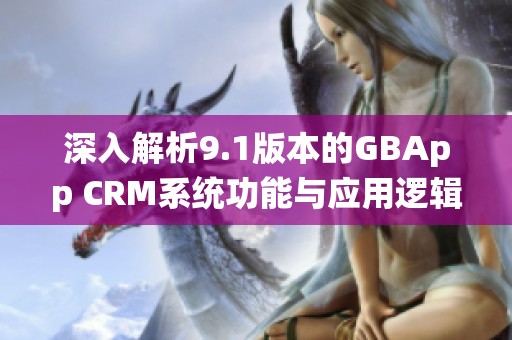 深入解析9.1版本的GBApp CRM系统功能与应用逻辑