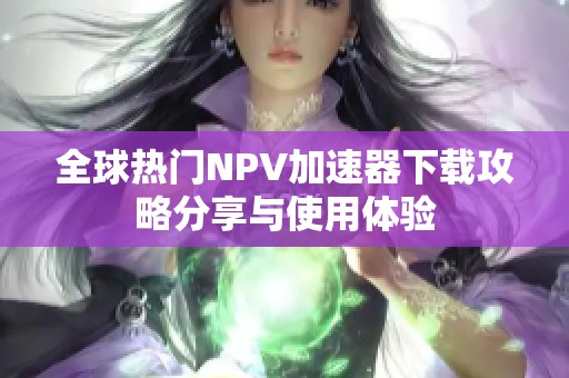 全球热门NPV加速器下载攻略分享与使用体验