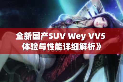 全新国产SUV Wey VV5 体验与性能详细解析》